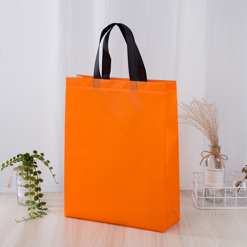 Túi Xách Mua Sắm Bằng Vải Không Dệt Màu Sắc Đơn Giản Sức Chứa Lớn
