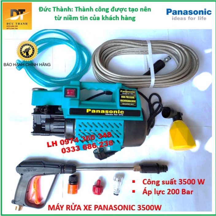 Siêu hot Máy rửa xe PANASONIC màu xanh. Bảo hành chính hãng