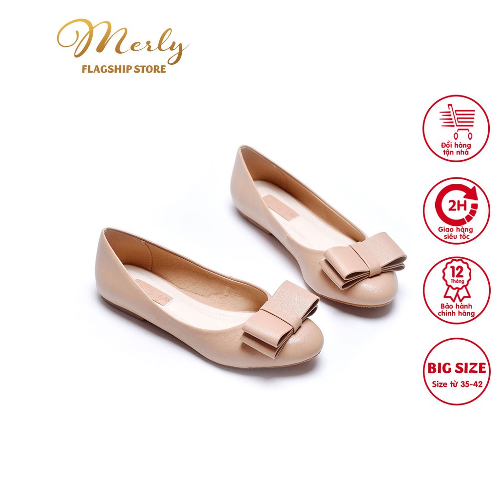 Giày búp bê nơ ngang Merly 1111