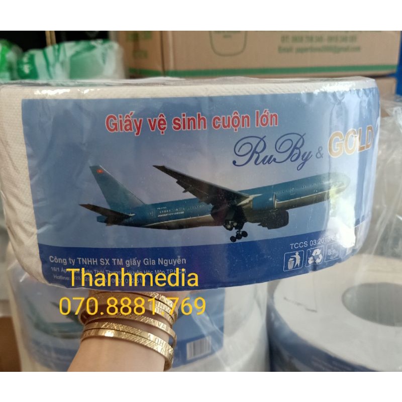 ( SĨ HÀNG CÔNG TY) GIẤY CÔNG NGHIỆP Ruby CUỘN TO 500gr dai trắng sạch Giá 1 cuộn