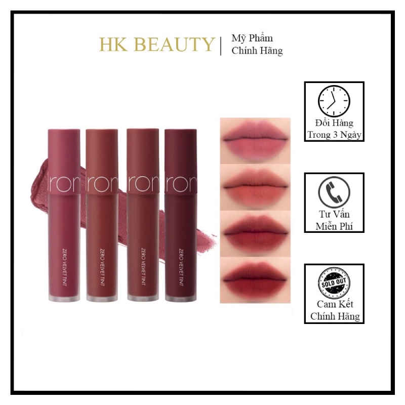 Son Romand Zero Velvet Tint (Màu 18-21)