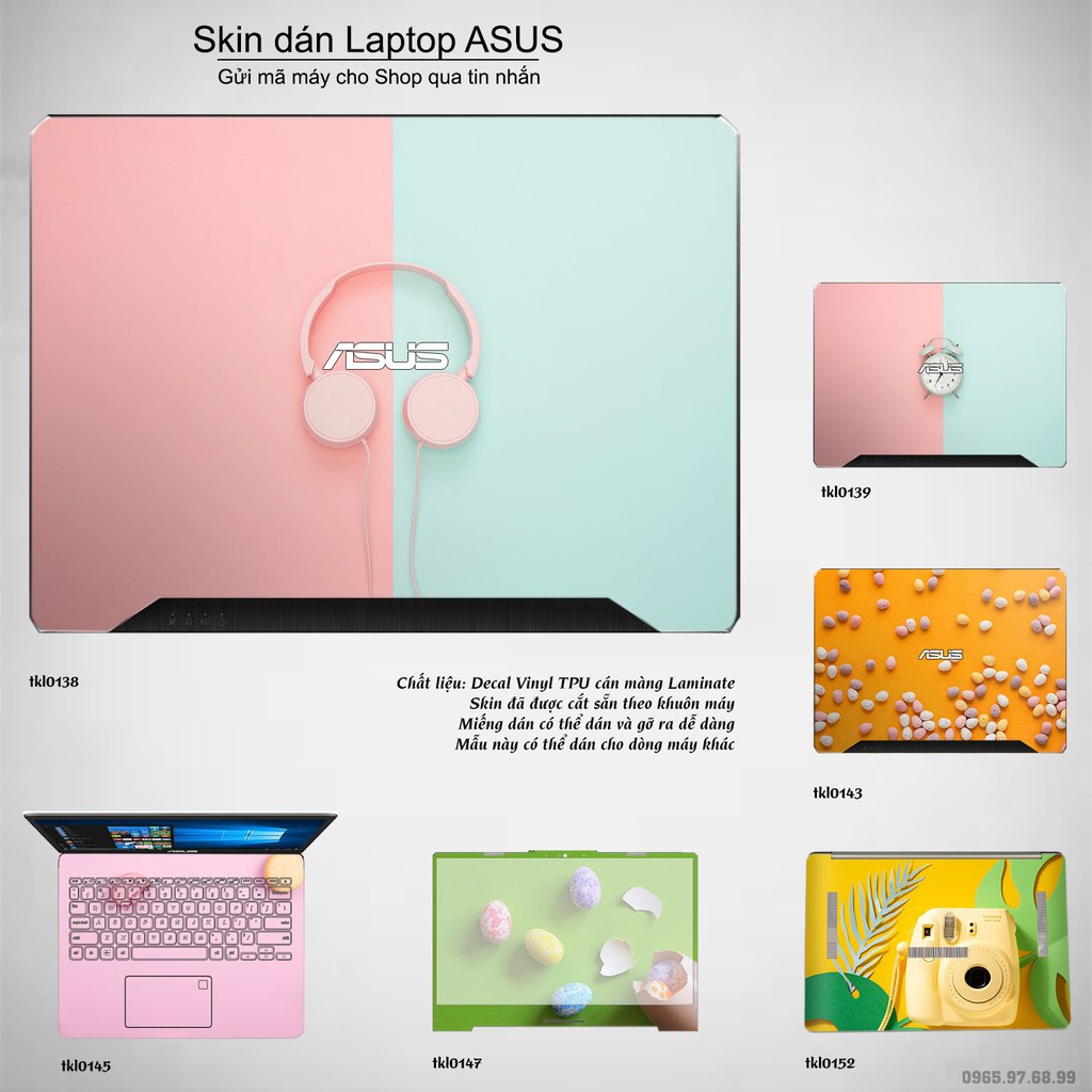 Skin dán Laptop Asus in hình thiết kế bộ 4 (inbox mã máy cho Shop)