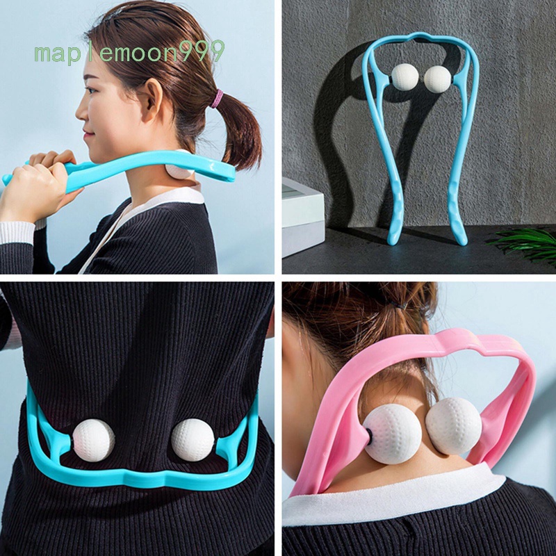 Dụng cụ lăn tự massage cổ và vai cầm tay hai điểm kích hoạt huyệt đạo giảm áp lực