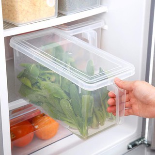 HỘP NHỰA ĐỰNG THỨC ĂN TỦ LẠNH CÓ TAY CẦM VÀ NẮP ĐẬY 14X15X26CM