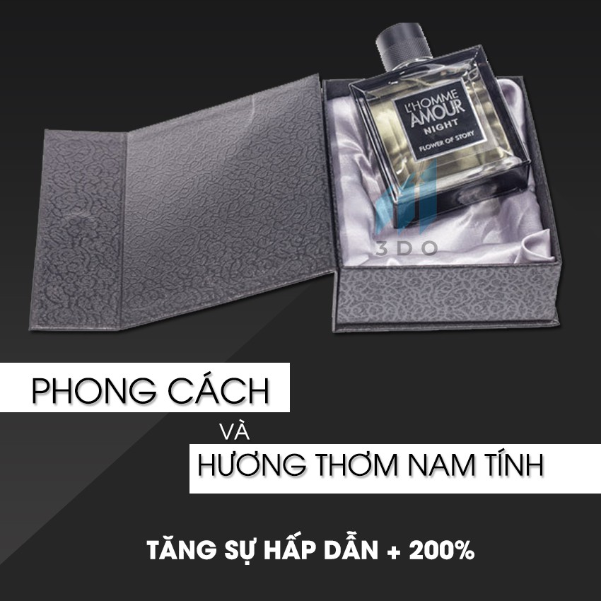 Nước hoa nam cao cấp L' HOMME 100ml dòng Eau De Parfum mùi hương cô đặc thơm lâu đến 8h nước hoa quý ông lichj lãm