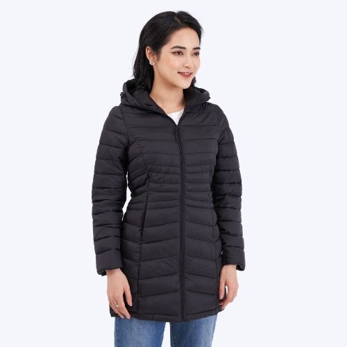 Áo phao YODY nữ dáng dài áo khoác phao dài siêu gọn nhẹ, siêu ấm PHN4002 | BigBuy360 - bigbuy360.vn