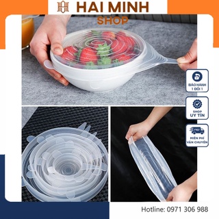 [Combo 6 Chiếc Loại Đẹp] Bộ Nắp Đậy Thức Ăn Silicon Chịu Nhiệt Tốt, Bộ Màng Bọc Thực Phẩm Silicon