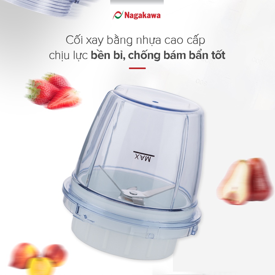 Máy Xay Sinh Tố Nagakawa NAG0809 (400W - 1.25 Lít) - Hàng Chính Hãng