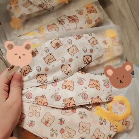 Khẩu trang gấu cho mẹ và bé - Dilli Bebe