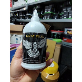 Nước pha đen trắng tạo xám grey peak