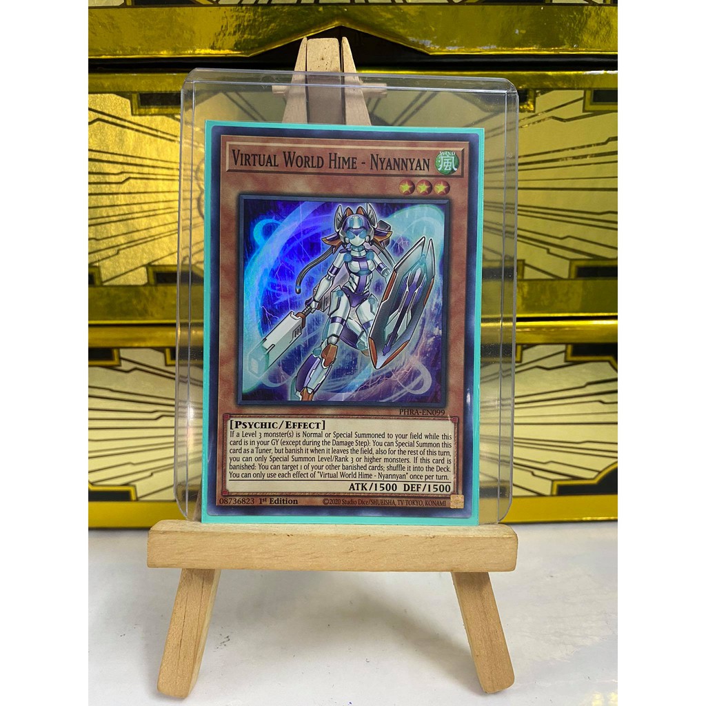 [ Dưa Hấu Yugioh ] Lá bài thẻ bài Virtual World Hime - Nyannyan - Super secret Rare - Tặng bọc bài nhựa bảo quản