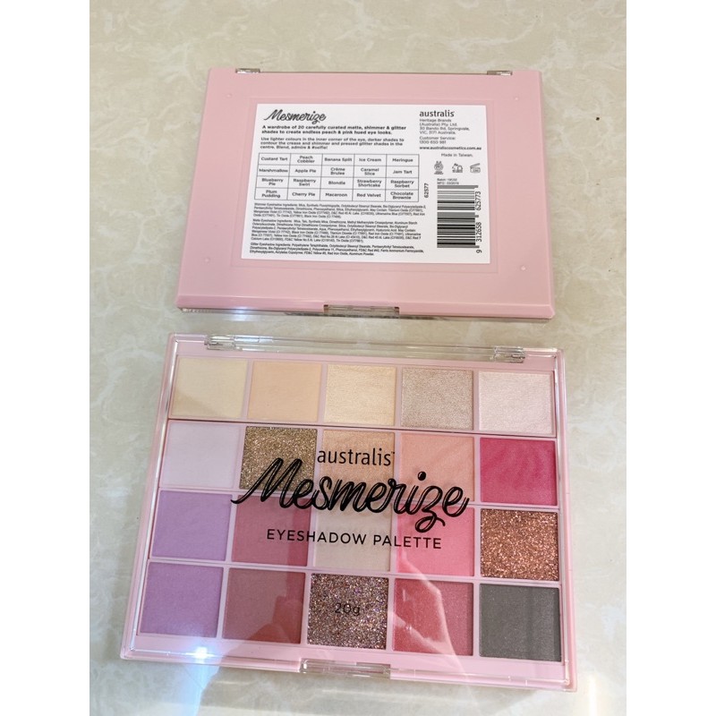 Bảng phấn mắt 20 màu nhũ lì FREESHIP Phấn Mắt Nhũ Lì Mesmerize Eyeshadow Palette- Australis