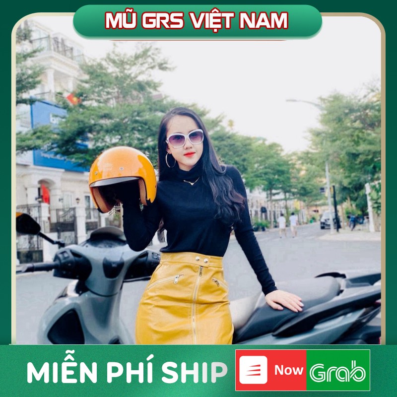 Mũ Royal M139 kính âm - Vàng cam bóng, Mũ bảo hiểm 3/4 dấu kính chính hãng - video clip thực tế