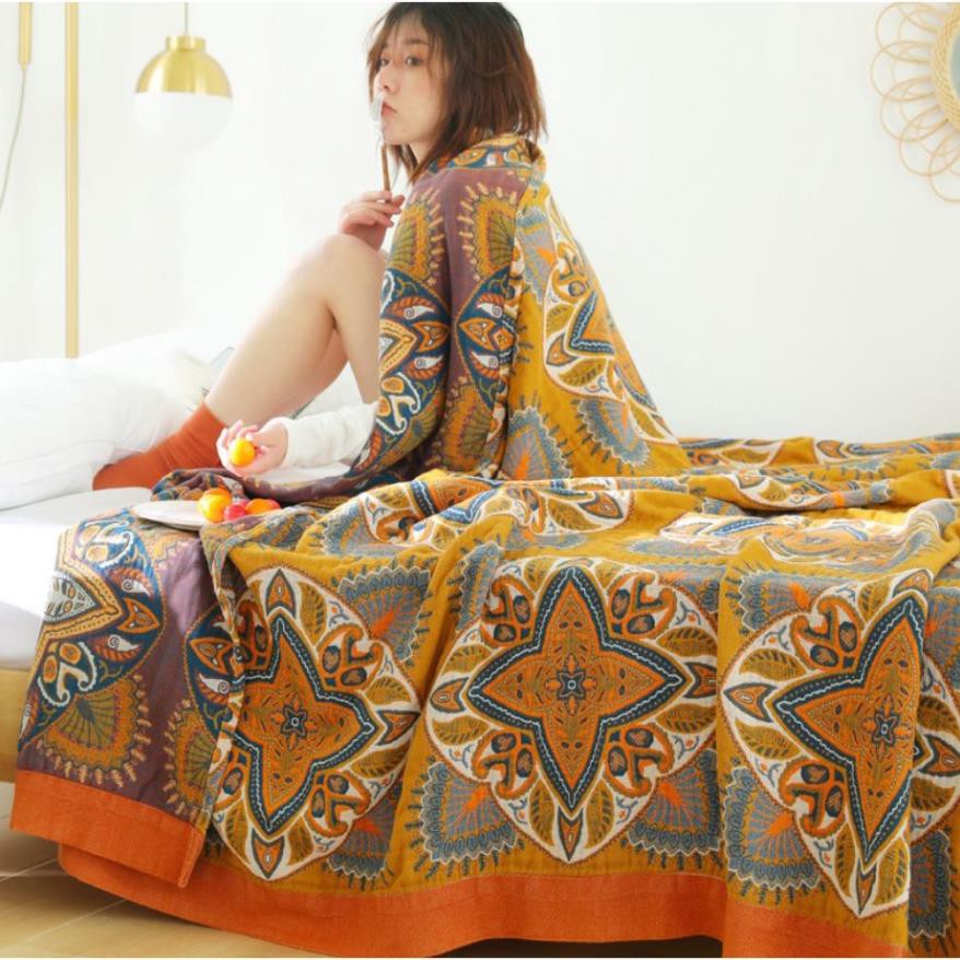 HOT🔴TH Chăn Thu vải Xô Cotton Sợi tre Organic_Dòng Cao cấp siêu kháng khuẩn