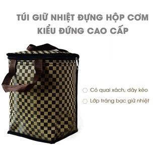 Túi giữ nhiệt bình giữ nhiệt 2 lớp giữ nhiệt có dây kéo và quai xách chắc chắn cao cấp - giao mẫu ngẫu nhiên