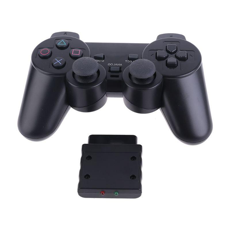 Tay Cầm Chơi Game Không Dây PS2 Tần Số 2.4Hz Kèm Bộ Thu Tín Hiệu Cho Sony Playstation 2