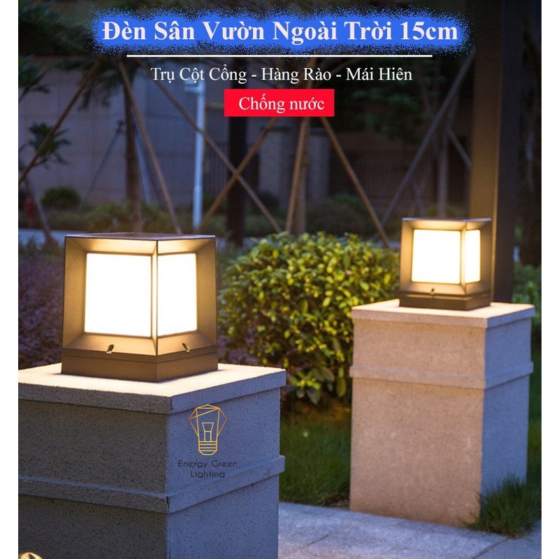 Đèn Sân Vườn Ngoài Trời Energy Green Lighting LT-049 - Trụ Cổng Cột Đèn Hàng Rào Mái Hiên Chống Nước Cao Cấp Decor Vinta
