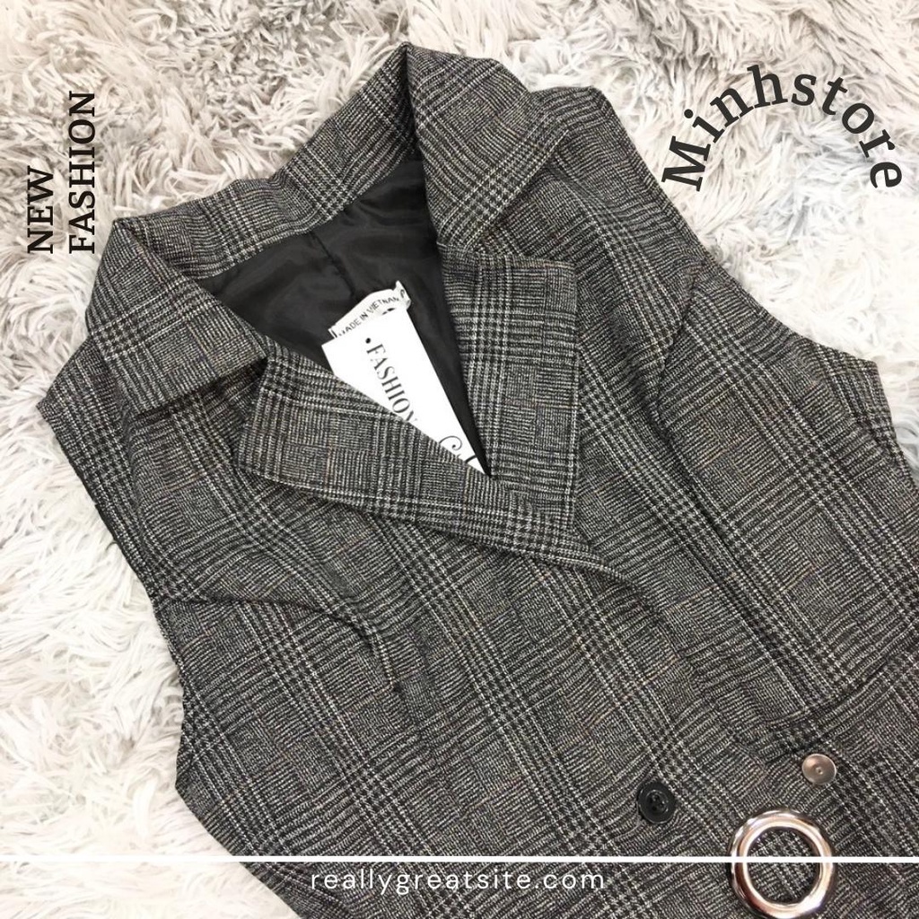 Vest Ghi Xám Hàng Thiết Kế Loại 1