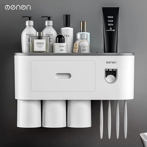 NHẢ KEM ĐÁNH RĂNG 3 CỐC MẪU MỚI DÁN TƯỜNG