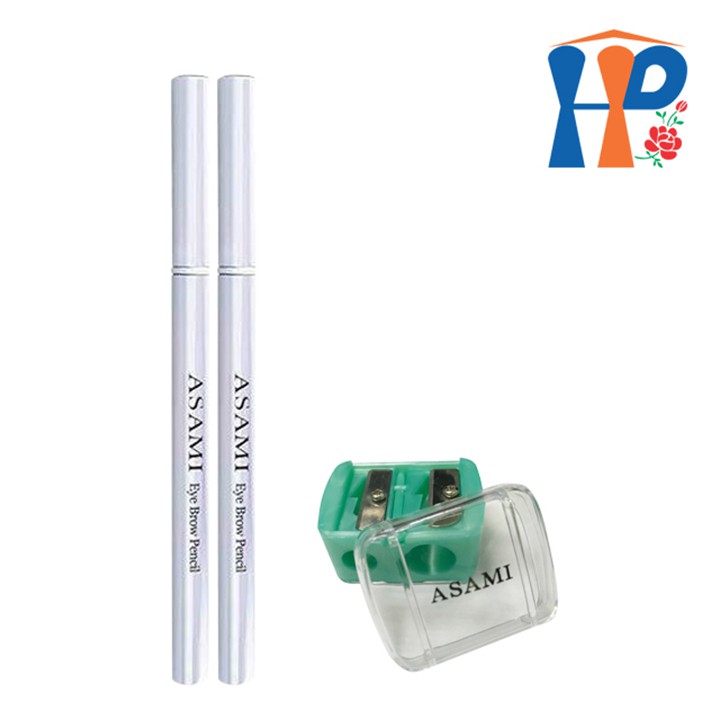 Combo Chì vẽ mày Asami (2 Chì mày BR03 - tông nâu đen  + Chuốt chì) - Eyebrow Pencil and Sharpener | BigBuy360 - bigbuy360.vn