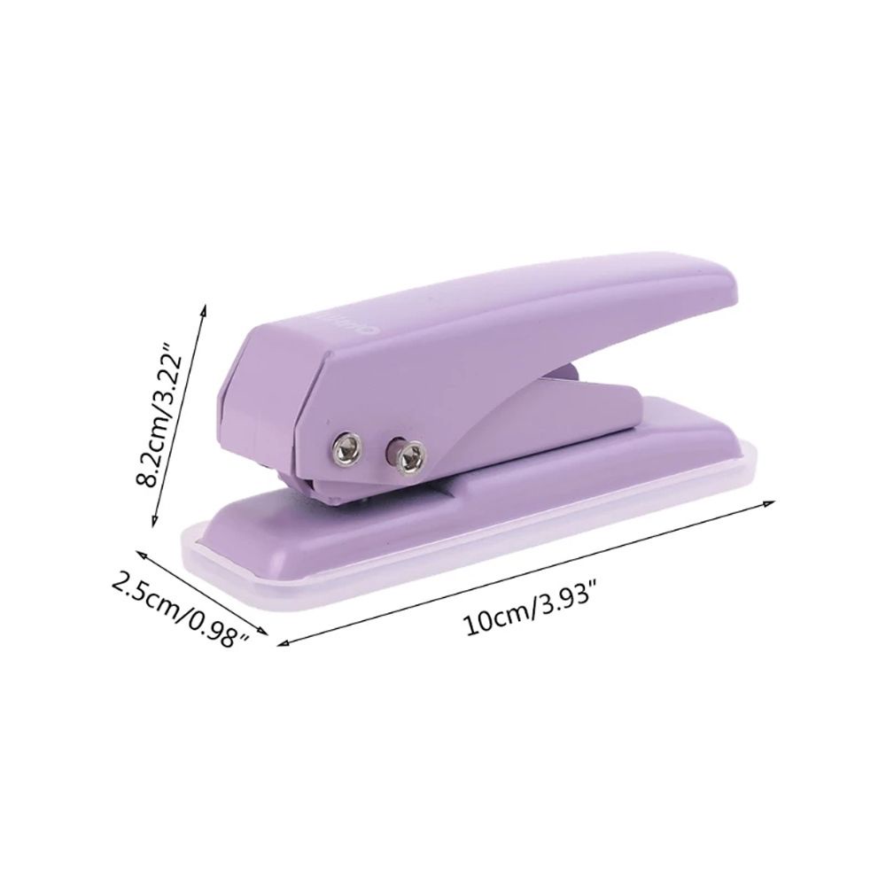 DWAYNE Portable Metal Hole Puncher Office Manual Puncher Hole Punch School Paper Cutter Solid color Stationery Offices Stationery Loose-Leaf 6mm Single Hole/Multicolor
