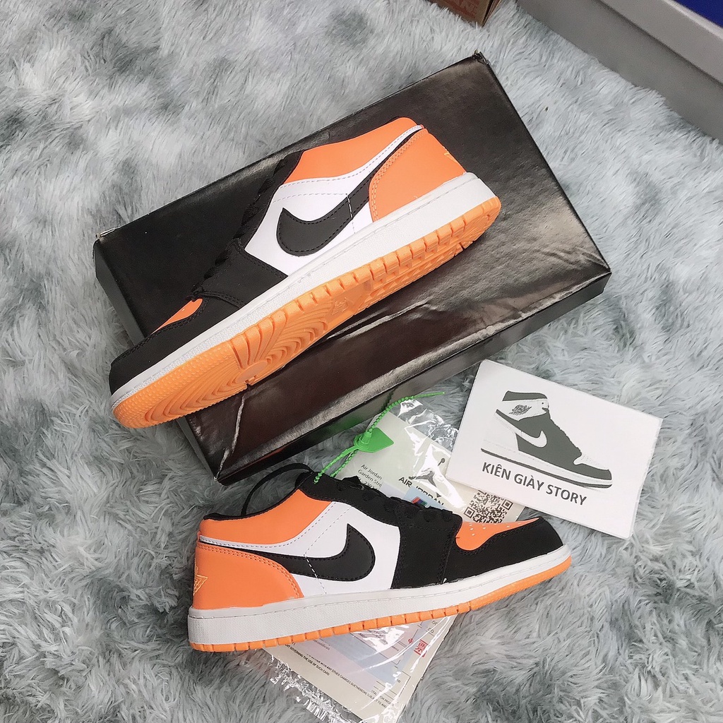 Giầy thể thao Air Jordan 1 Shattered Backboard, giày jordan cam đen cao cổ hàng cao cấp