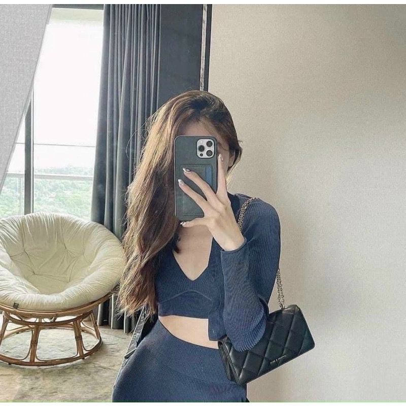 Túi Đeo Chéo Dáng Ví Dài Trần Trám Logo C&amp;K