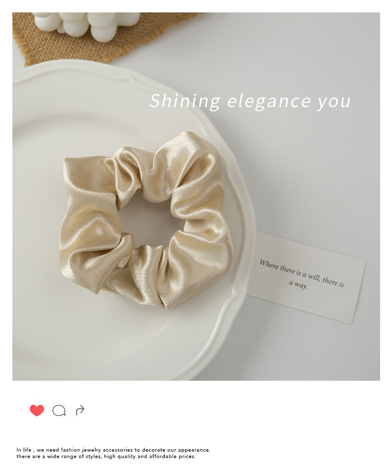 Dây buộc tóc co giãn màu trơn xinh xắn cho nữ