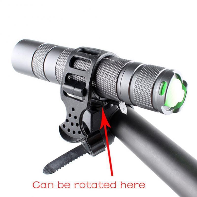 1 Cái 6.5 * 4.5cm Đen Chất Lượng Cao 360° Giá Đỡ Đèn Pin Nhiều Phong Cách Khác Nhau Cho Xe Đạp