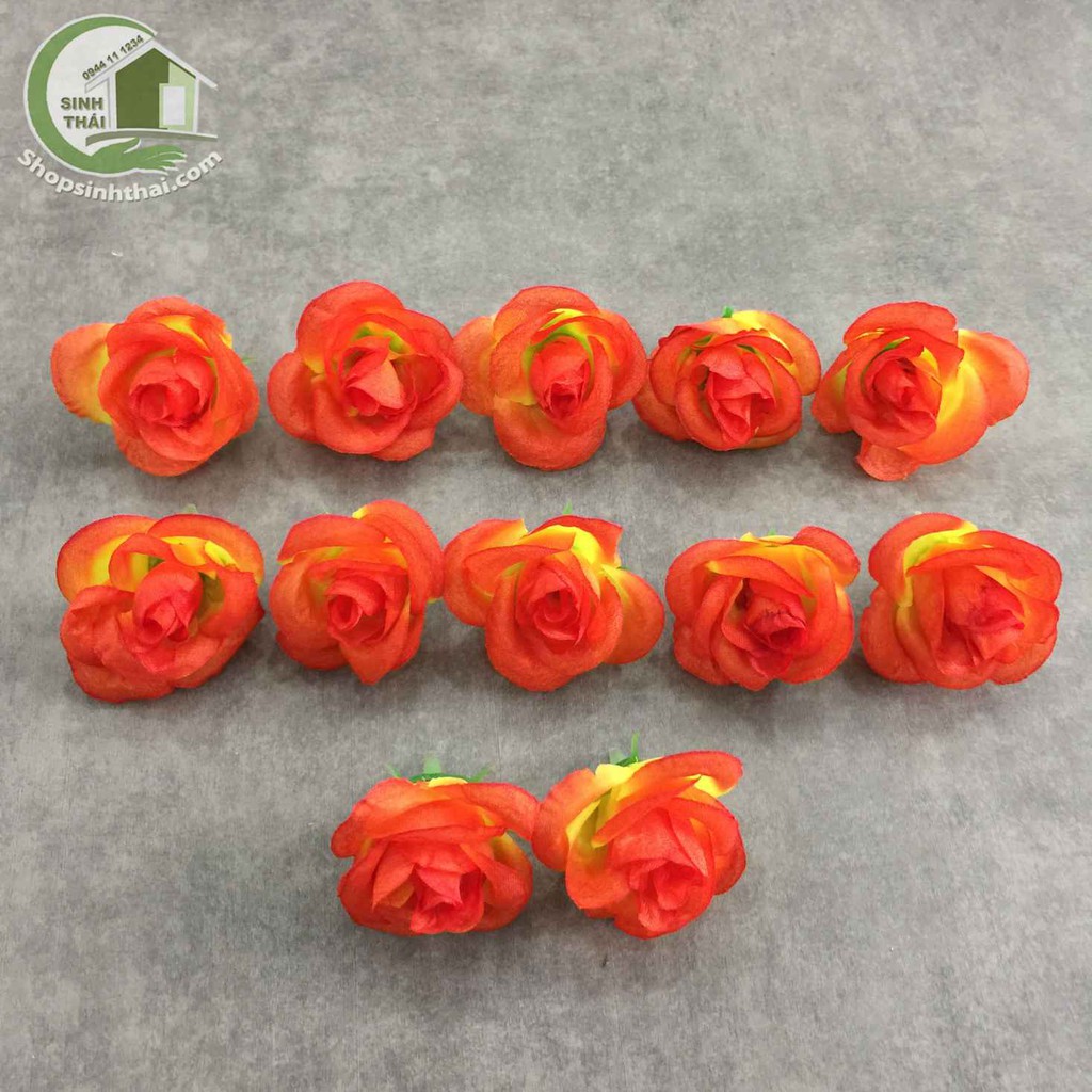 Hoa hồng giả màu cam, hoa vải đẹp