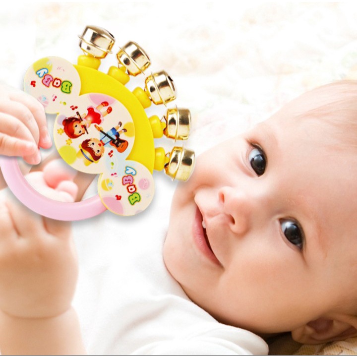 Đồ chơi cảm thụ âm nhạc - xúc xắc chuông lắc cầm tay cho bé