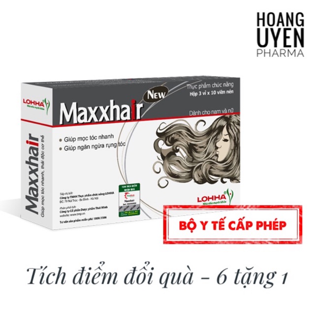 [Tích điểm chính hãng] Maxxhair - Hộp 30 viên