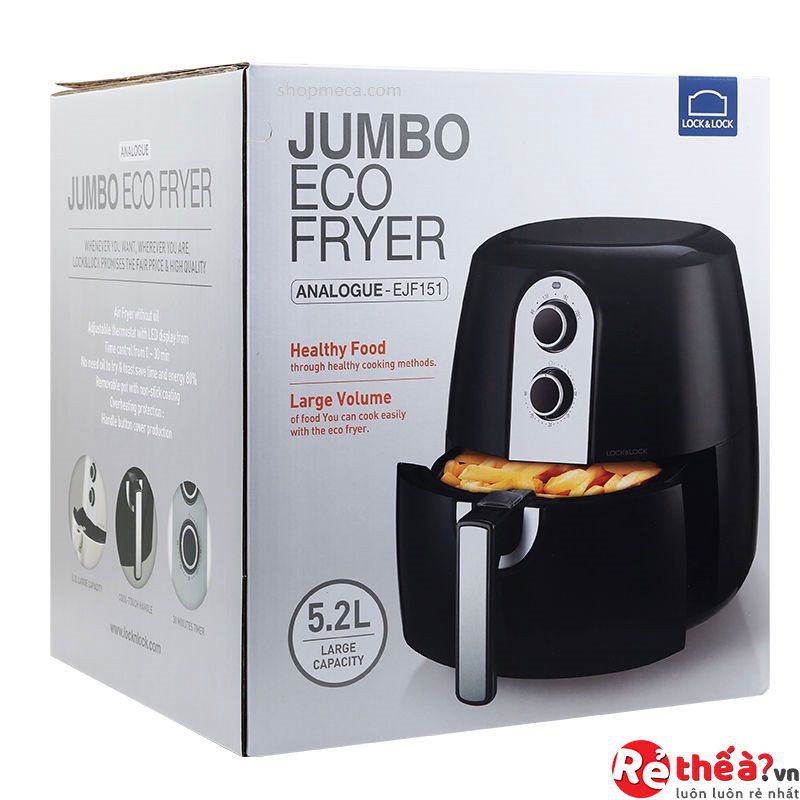 NỒI CHIÊN KHÔNG DẦU LOCK &amp; LOCK 5,2L