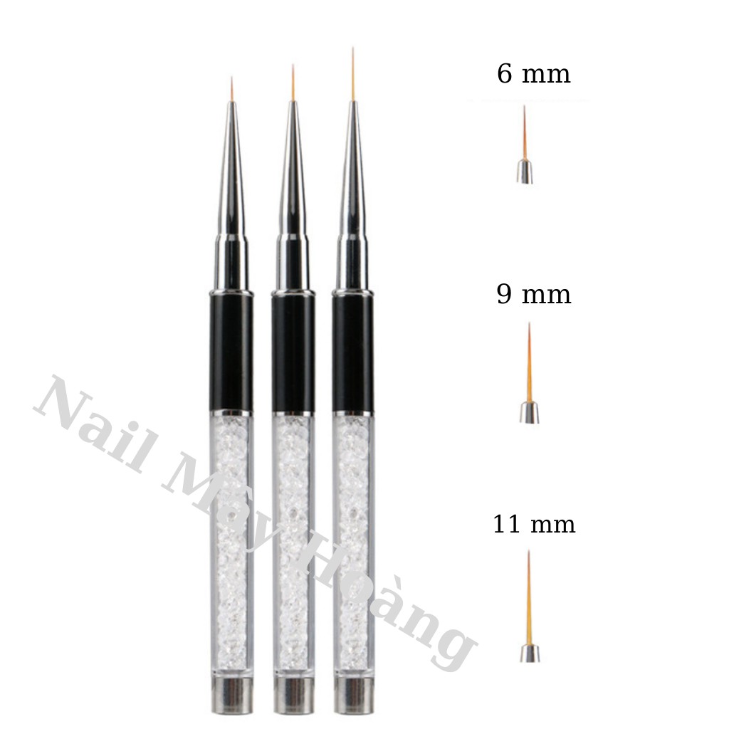 Cọ nét vẽ móng cán đá sịn Đủ size ( 6- 9- 11mm)