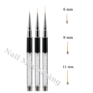Cọ nét vẽ móng cán đá sịn Đủ size 6- 9- 11mm ( màu cọ sẽ thay đổi theo lô sx của cty)