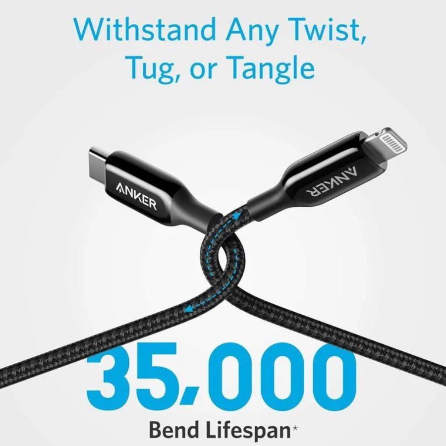 Cáp sạc nhanh Anker powerline+ III bọc dù A8842 A8843 0.9m/1.8m