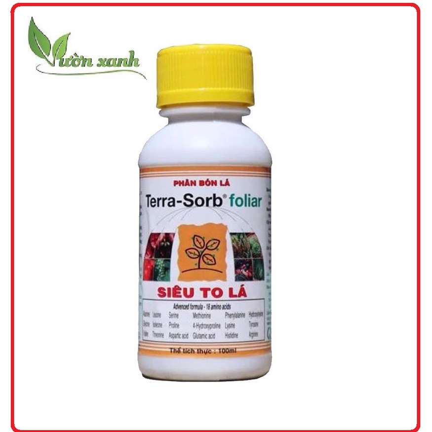 (SIÊU RẺ) Phân bón lá cao cấp Terra-Sorb Foliar SIÊU TO LÁ chai 100ml