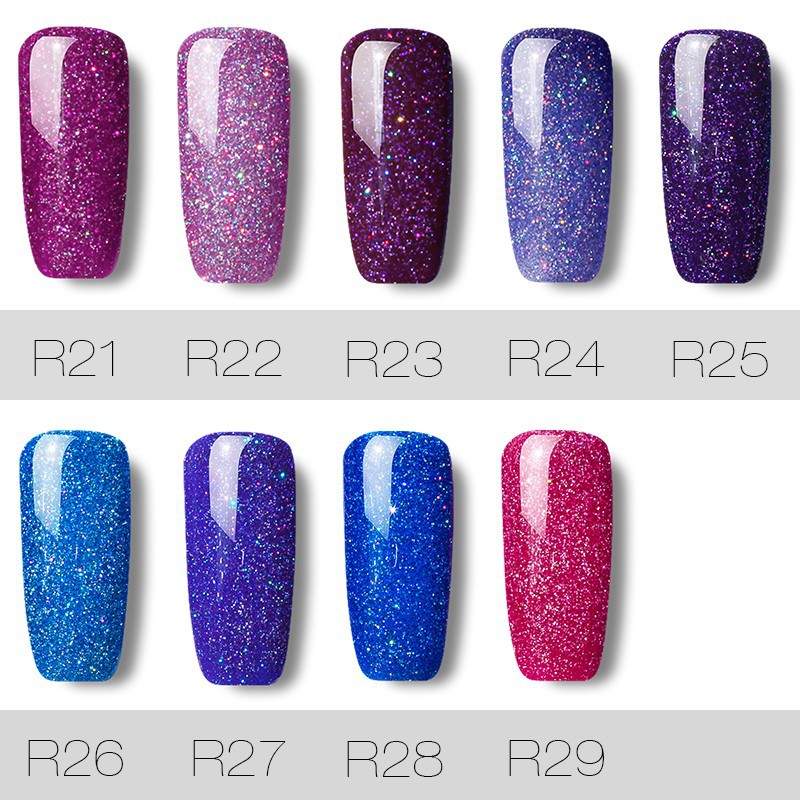 Lọ sơn móng tay ROSALIND R01-20 7ml nhiều màu lấp lánh