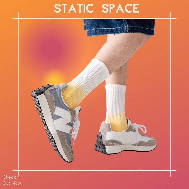 TẤT VỚ CAO CỔ NAM NỮ OMBRE CỔ TRẮNG FREESIZE - STATIC SPACE