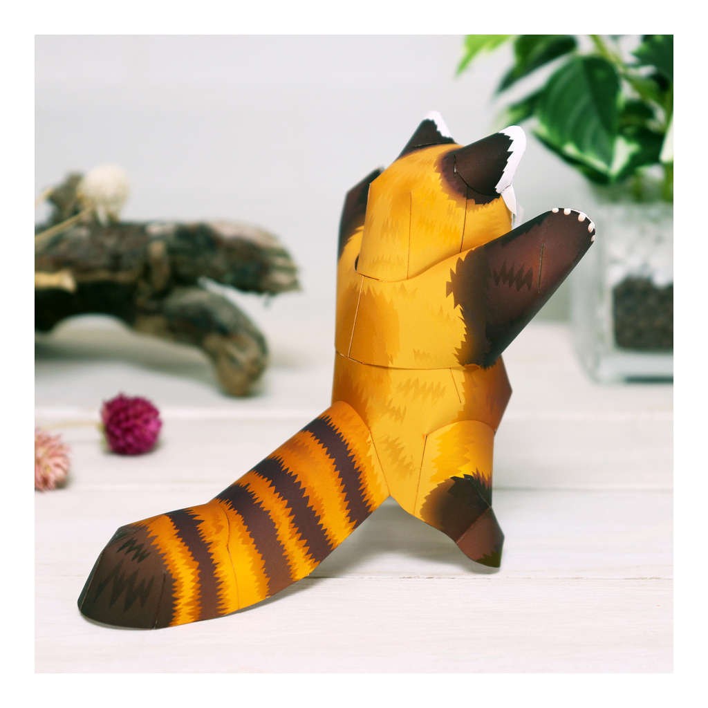 Mô hình giấy động vật Gấu trúc đỏ