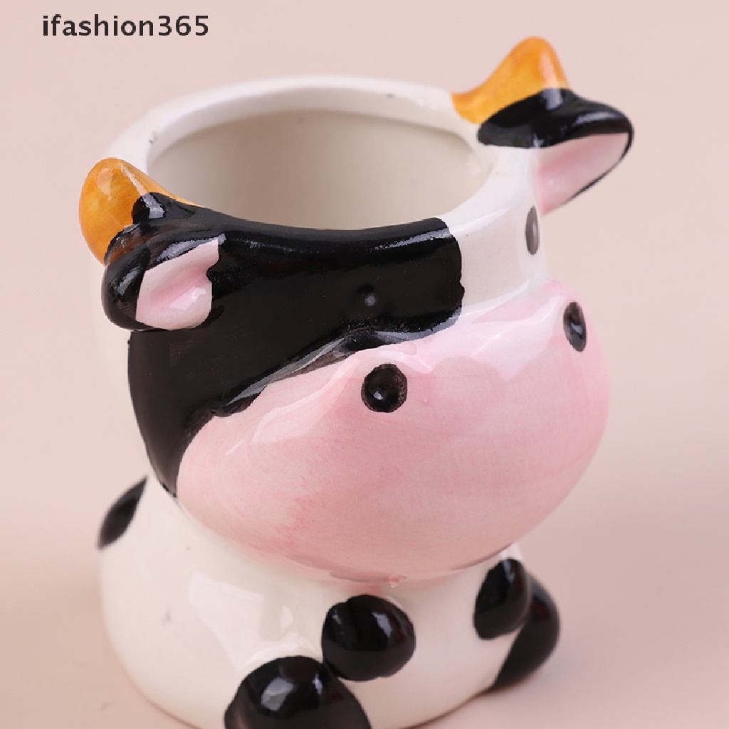 Chậu Hoa Bằng Gốm Sứ Hình Ngựa Vằn Hoạt Hình Phong Cách Bắc Âu ifashion365