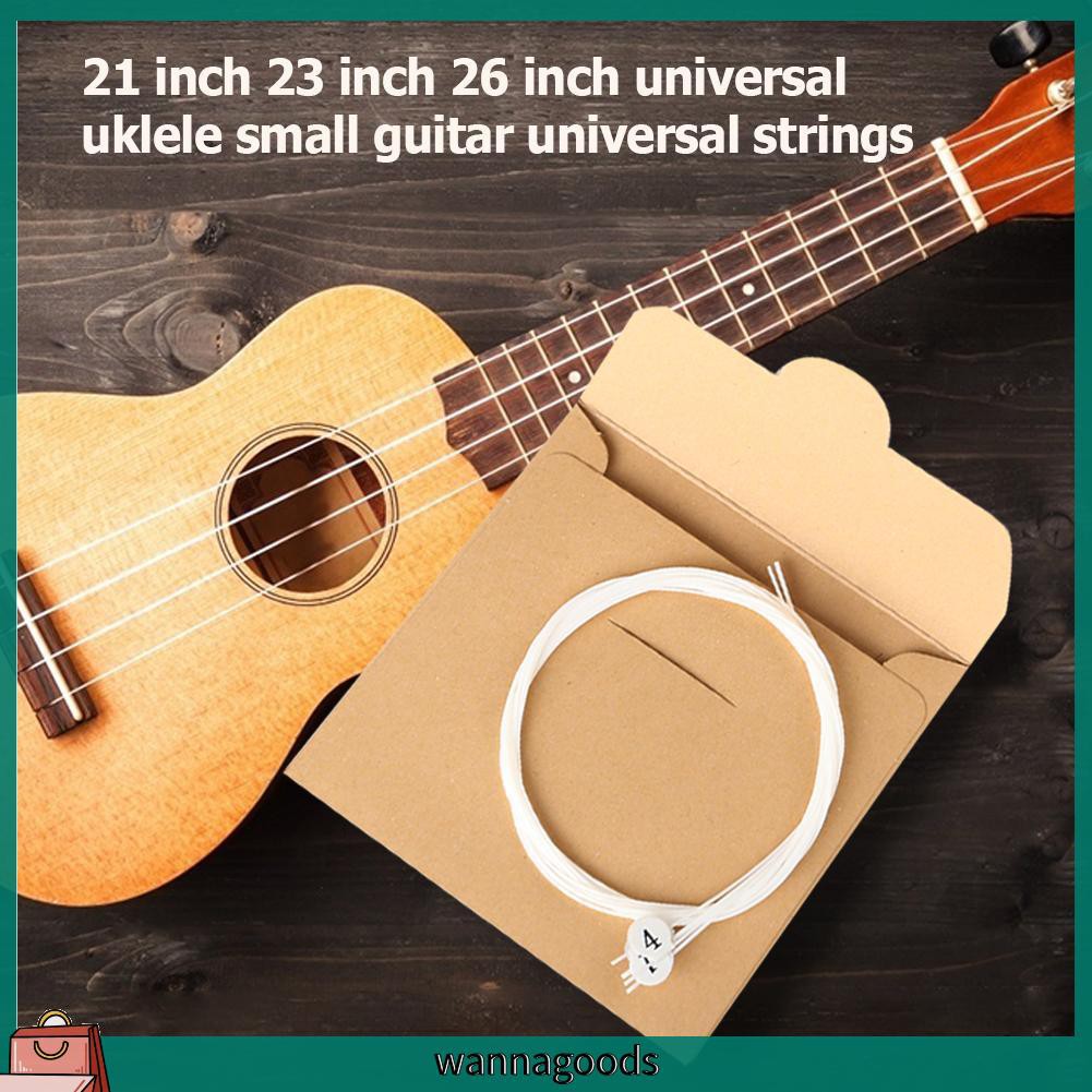 Set 4 Dây Đàn Ukulele 21 23 26 Inch Màu Trắng