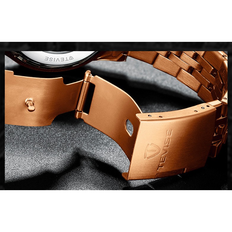 Đồng hồ nam máy cơ Tevise T857 2 kim rưỡi