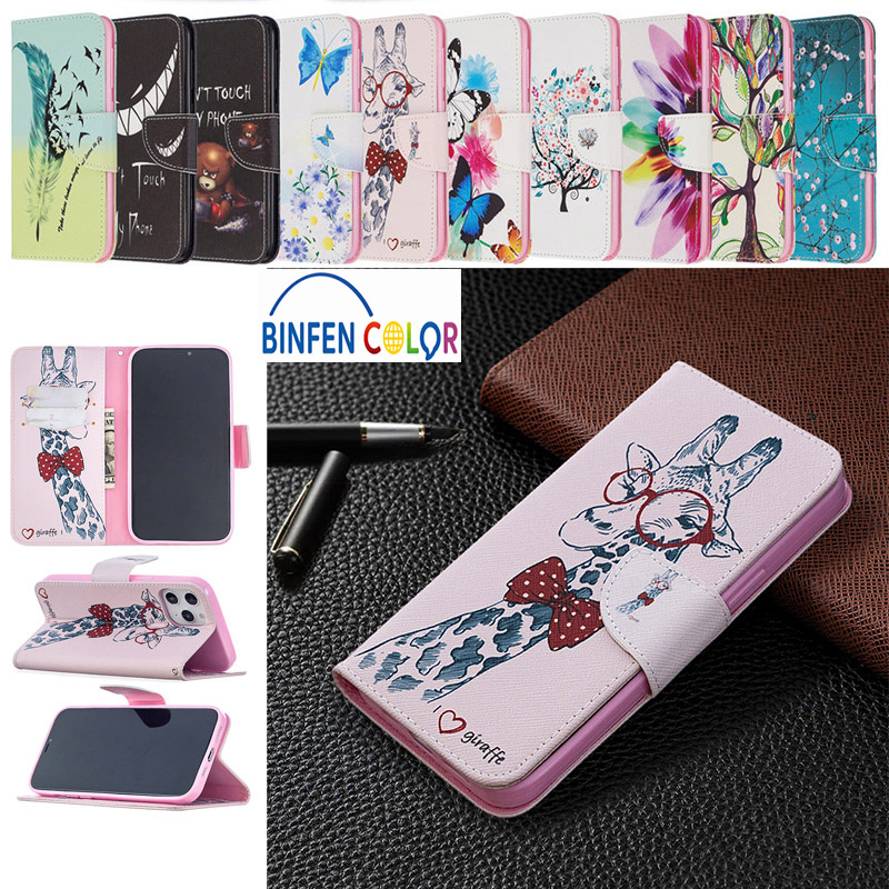 Huawei P Smart 2021 2020 2019 Color Leather Case Pretty Fashion Phone Case Full Protection Flip Bracket Card Wallet Bin Magnetic Attraction Protective Shell Phone Case Multi Color Options Ladies Gifts Cover Casing