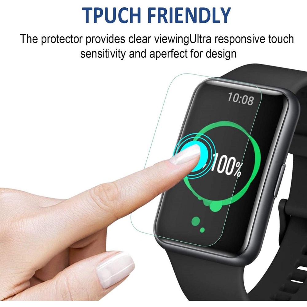 Set 6 Miếng Dán Tpu Bảo Vệ Màn Hình Cho Đồng Hồ Thông Minh Huawei Watch Fit 2