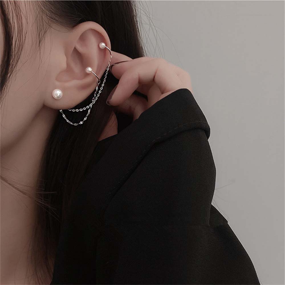 Khuyên Vành Tai Đính Ngọc Trai Thời Trang Dành Cho Nữ