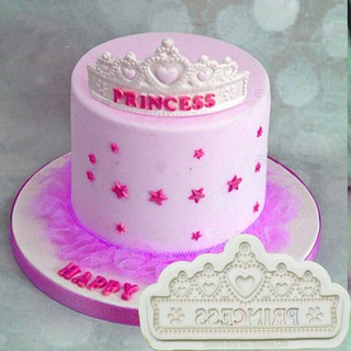 Khuôn silicon 3d làm bánh làm rau câu mẫu Vương miện công chúa Princess