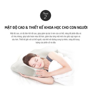 ⚡ Gối Memory Foam 50D Lock & Lock HLW114 (62 x 34 x 10 cm)