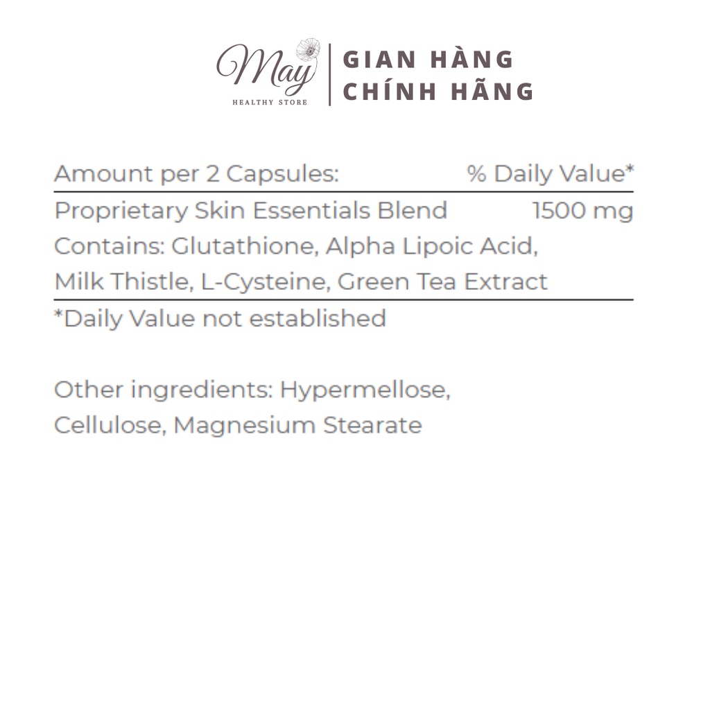 Viên Uống Trắng Da Ivory Caps Glutathione Complex 1500mg (Lọ 60 Viên)