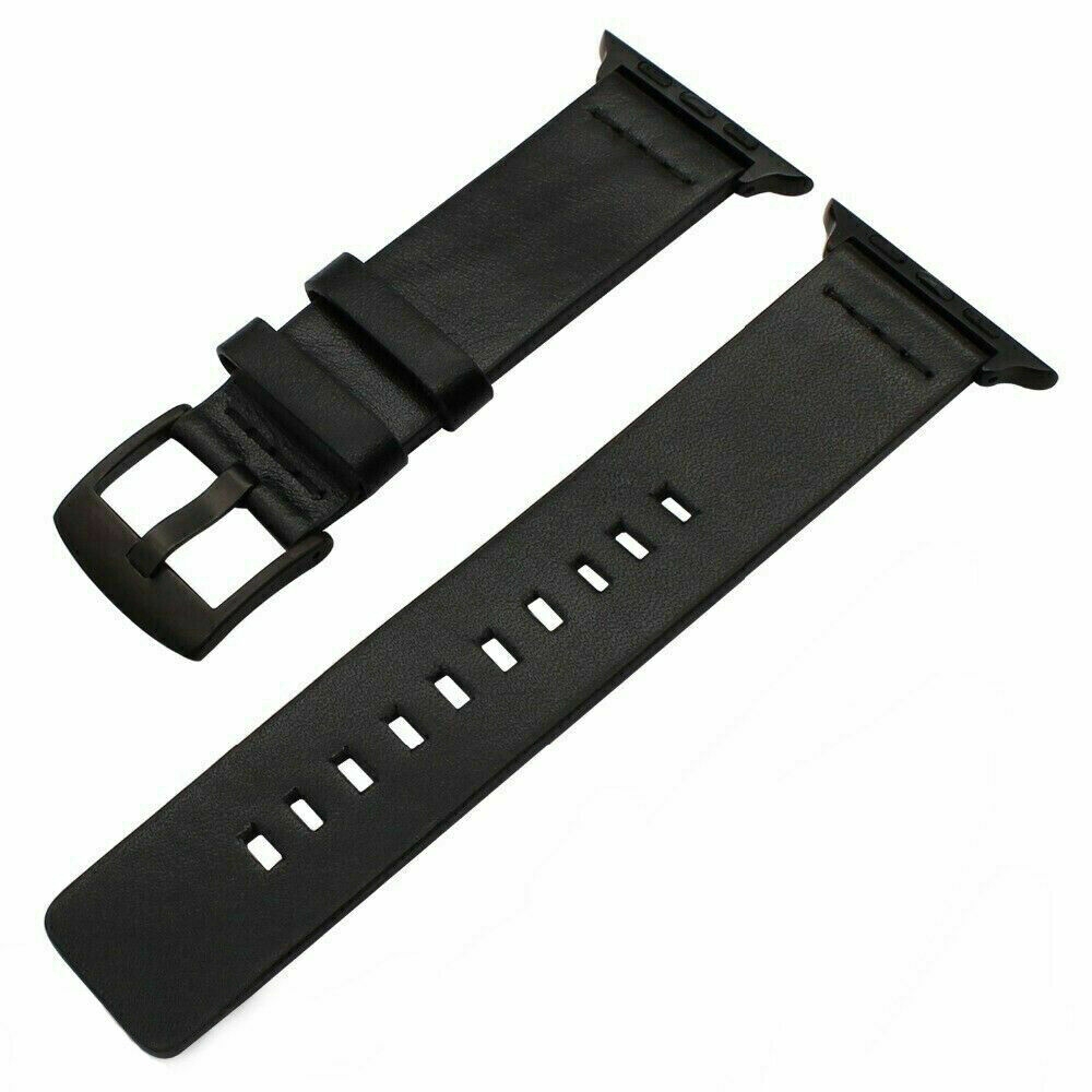 Dây đồng hồ đeo tay thay thế bằng da thật cho Apple Watch Series 5 4 3 2 1 loại 40/44/38/42mm